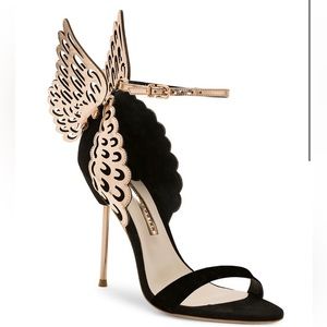 Sophia Webster Evangeline Metallic Leather & Suede High-Heel Sandals